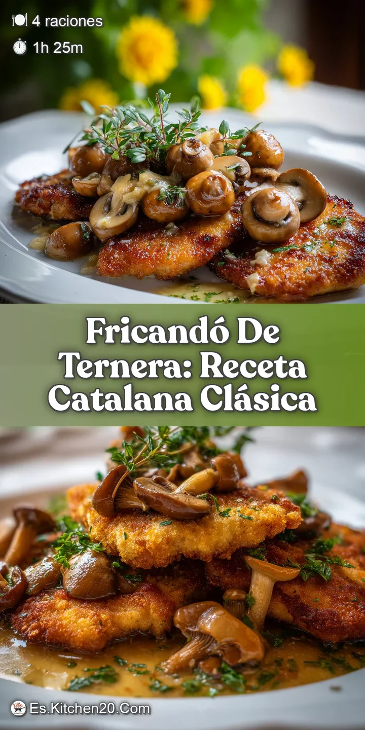 Close-up of glistening, savory Catalan beef stew. Tender meat and plump mushrooms bathed in rich, dark sauce, flecked with...