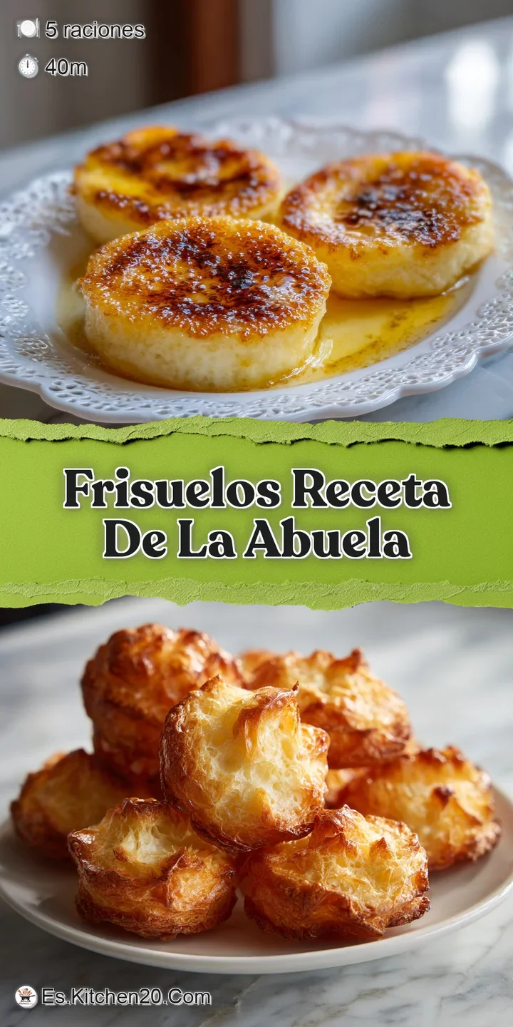 Close-up of a light and airy frisuelo, its golden surface subtly browned. Powdered sugar sparkles, hinting at its sweet ta...