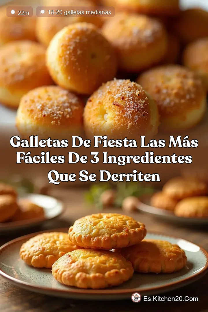 Galletas de Fiesta Las M&aacute;s F&aacute;ciles de 3 Ingredientes que se Derriten