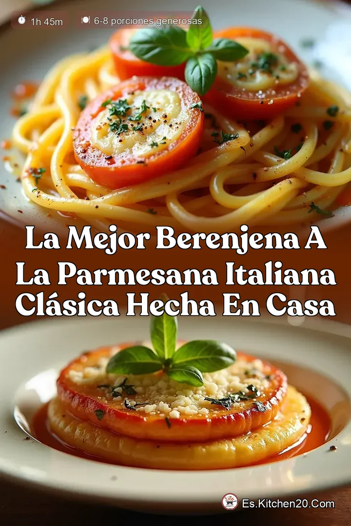La Mejor Berenjena a la Parmesana Italiana Cl&aacute;sica Hecha en Casa