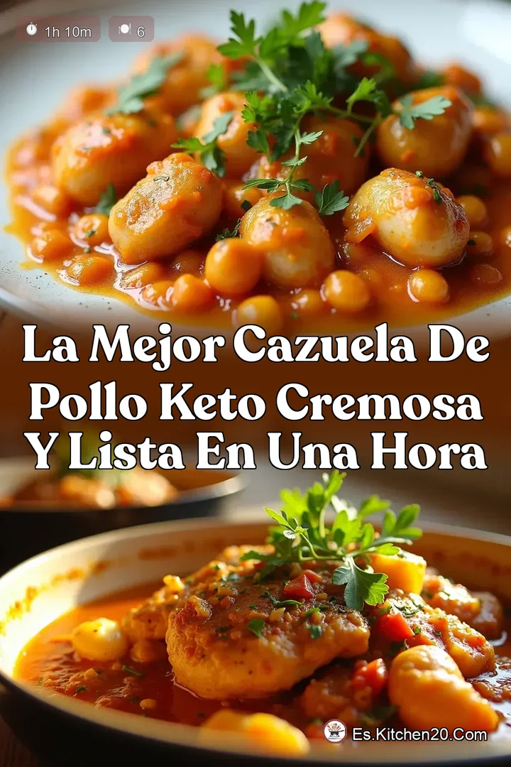 La Mejor Cazuela de Pollo Keto Cremosa y Lista en Una Hora