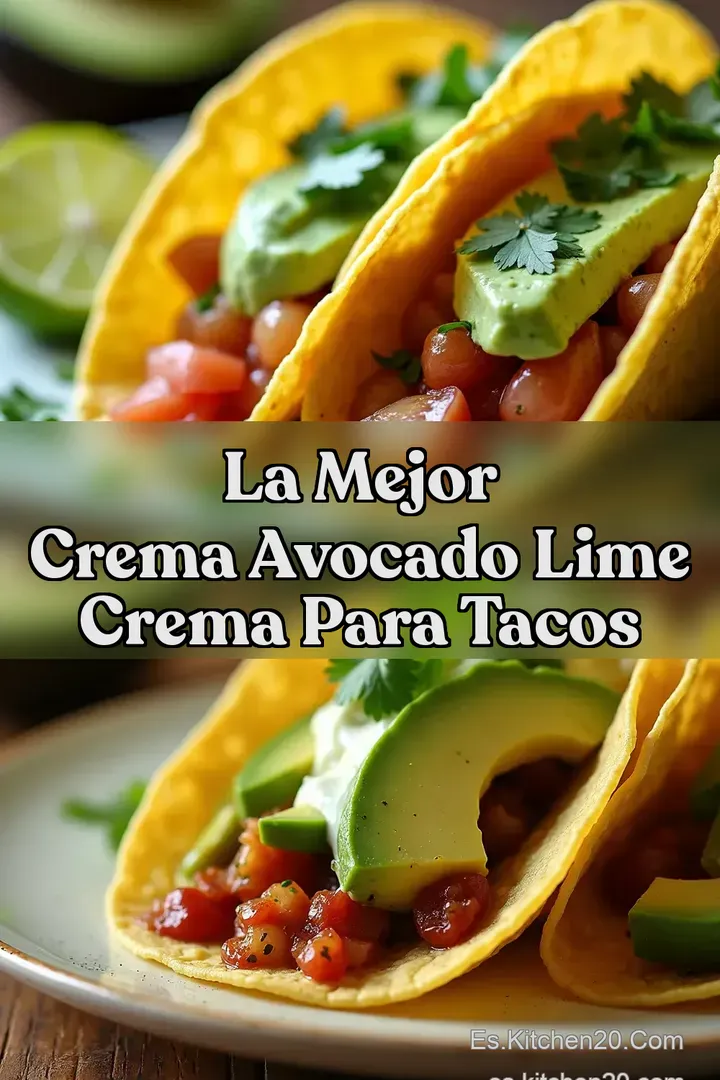 La Mejor Crema Avocado Lime Crema Para Tacos