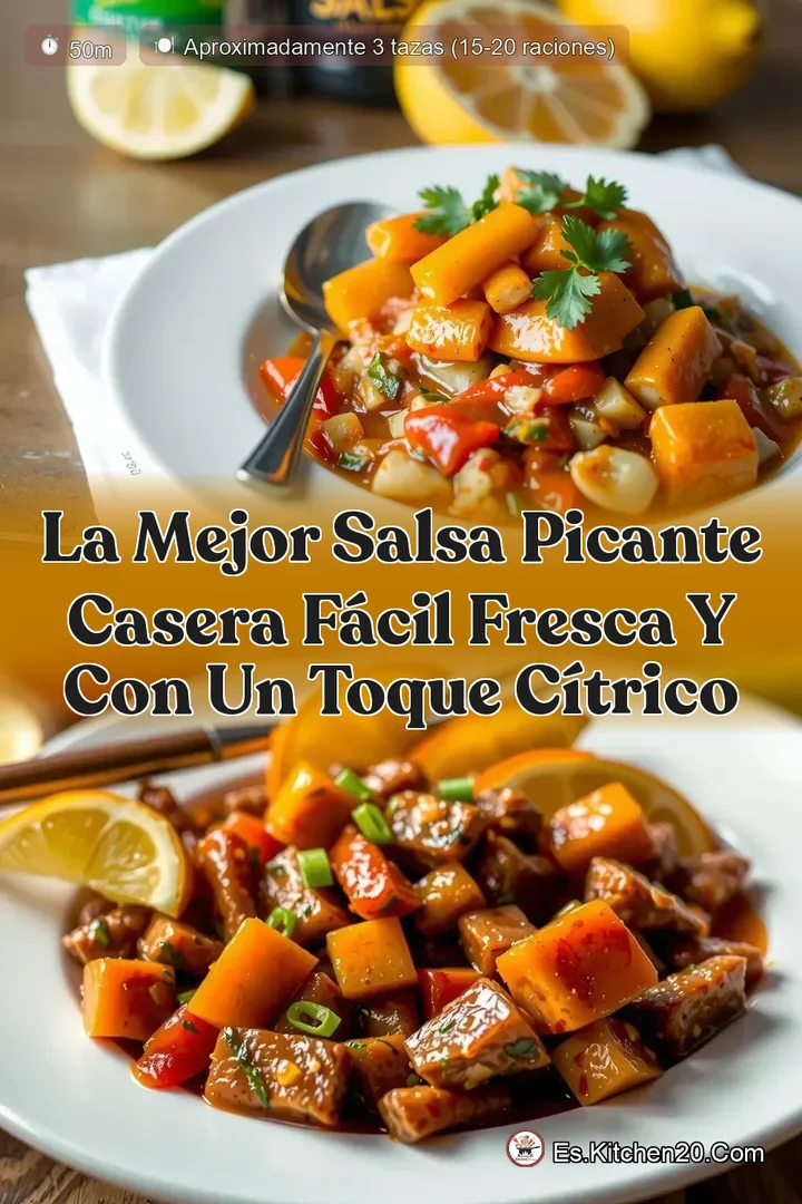 La Mejor Salsa Picante Casera F&aacute;cil Fresca y con un Toque C&iacute;trico