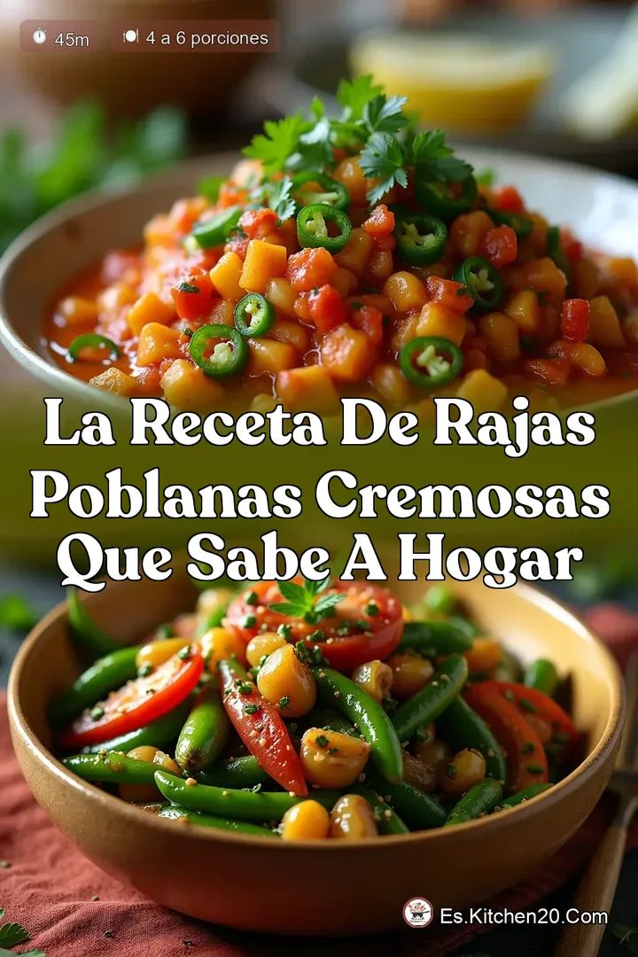 La Receta de Rajas Poblanas Cremosas Que Sabe a Hogar