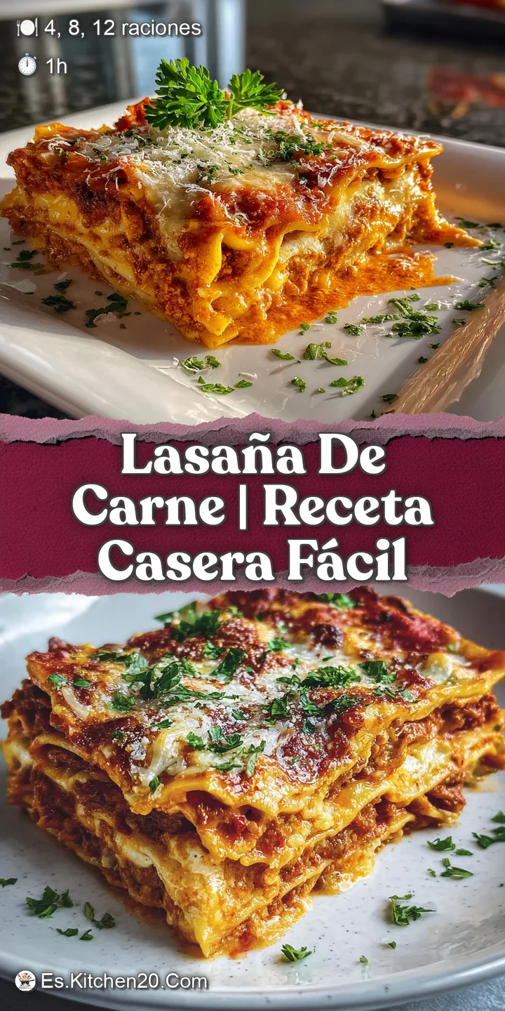 Close-up of a delicious lasagna reveals rich layers of melted cheese, savory meat sauce and pasta, promising comfort and f...