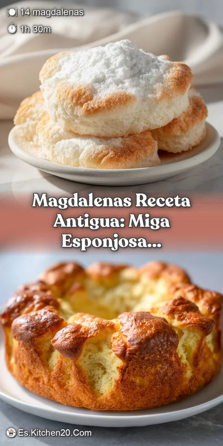 Close-up of a soft, golden Magdalena, its delicate crumb visible. Slight browning indicates a crispy exterior.