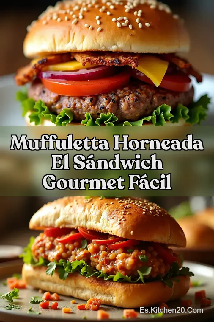 Muffuletta Horneada El S&aacute;ndwich Gourmet F&aacute;cil