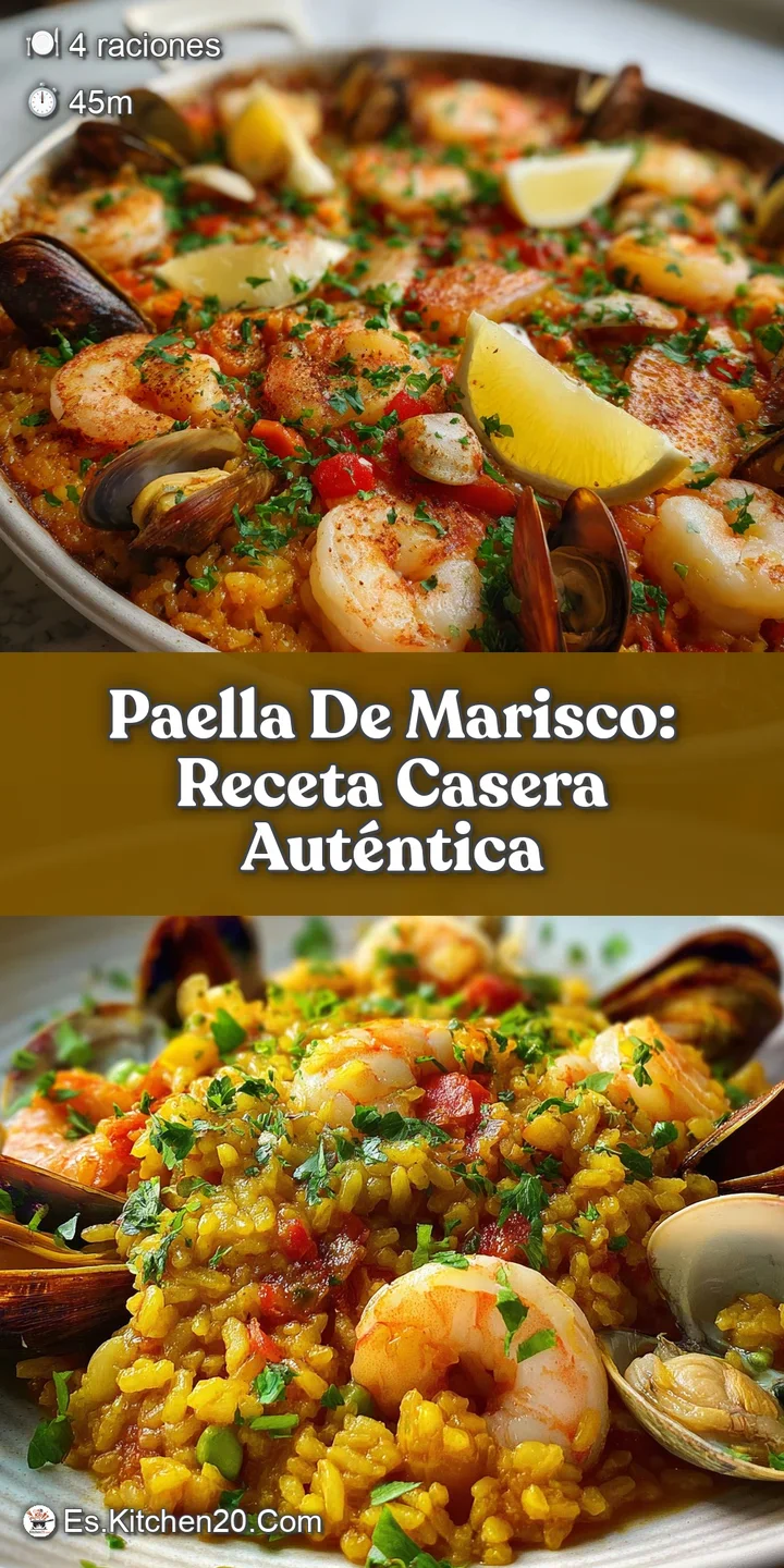 Close-up of shimmering paella, highlighting plump mussels, vibrant peppers, and perfectly cooked rice with a savory broth.