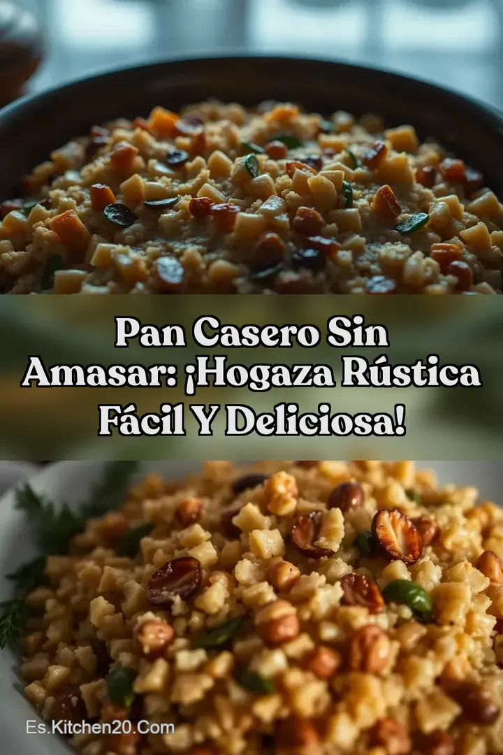 Pan Casero Sin Amasar: &iexcl;Hogaza R&uacute;stica F&aacute;cil y Deliciosa!