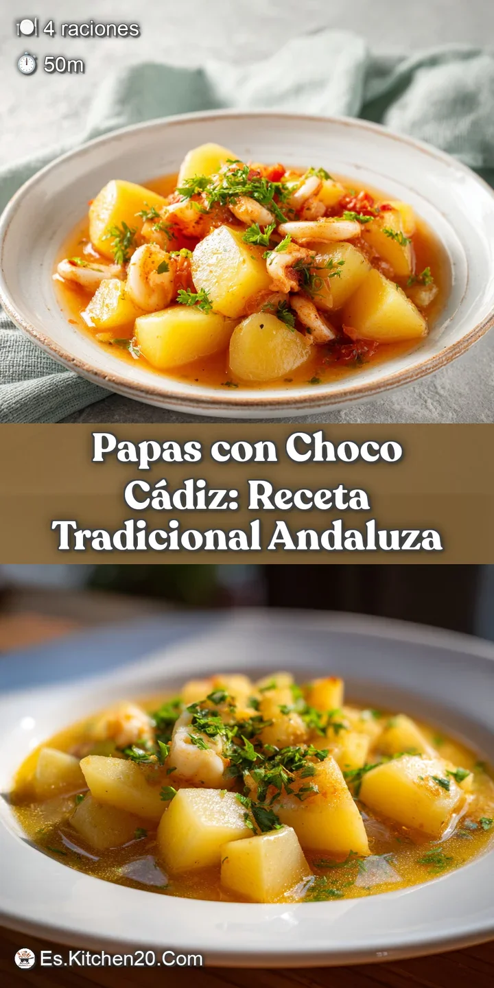 Close-up showcasing the textural contrast: crispy potato edges meet tender cuttlefish, all glistening in a rich, dark sauce.