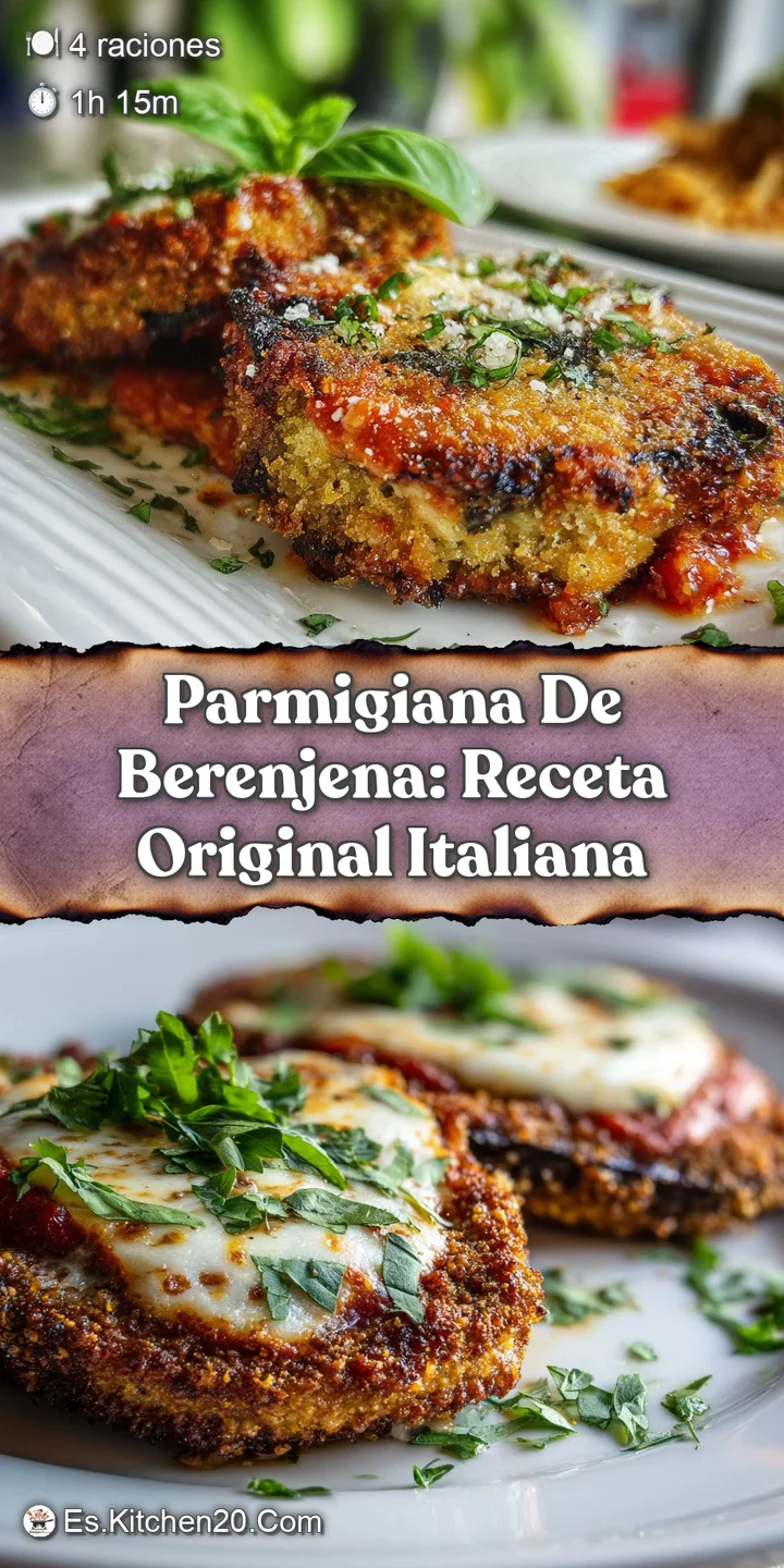 Close-up showcasing layers of tender eggplant, rich tomato sauce, and bubbling, browned mozzarella cheese. A glimpse of ba...