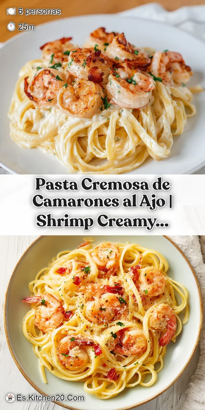 Primer plano de camarones rosados y jugosos envueltos en una salsa blanca cremosa y brillante con especias molidas.