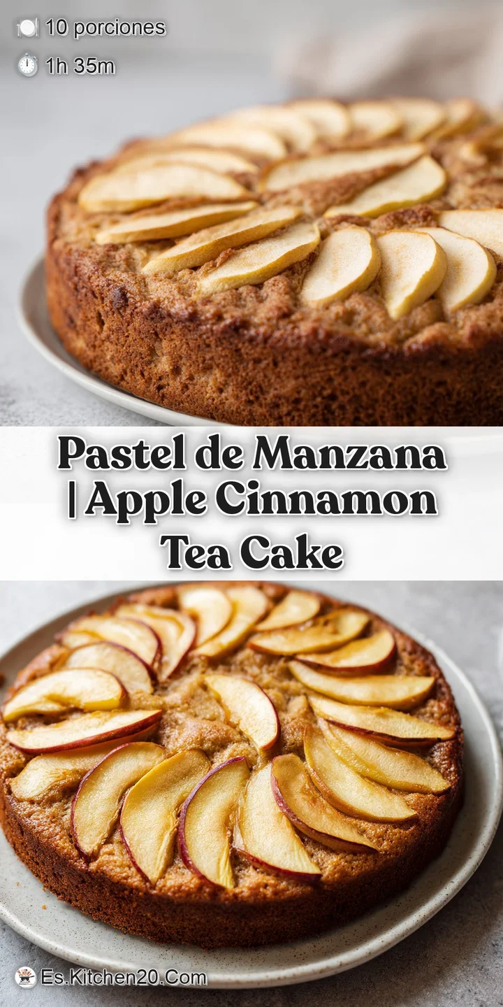 Primer plano de la miga h&uacute;meda y porosa del pastel, resaltando el brillo dorado de las manzanas caramelizadas.