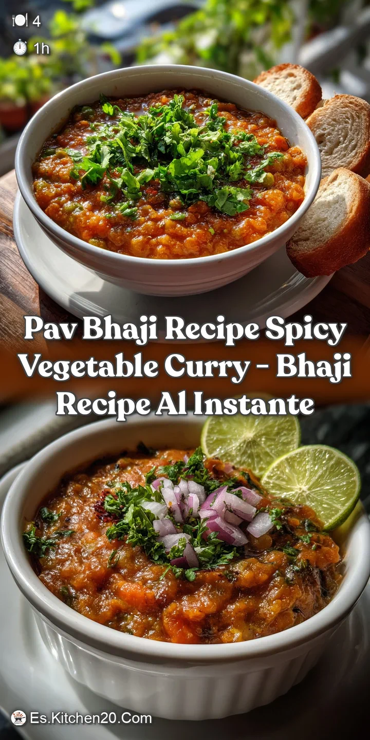Pav Bhaji Recipe Spicy Vegetable Curry - Bhaji Recipe al Instante