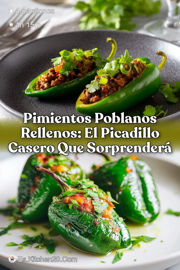 Pimientos Poblanos Rellenos: El Picadillo Casero que Sorprender&aacute;