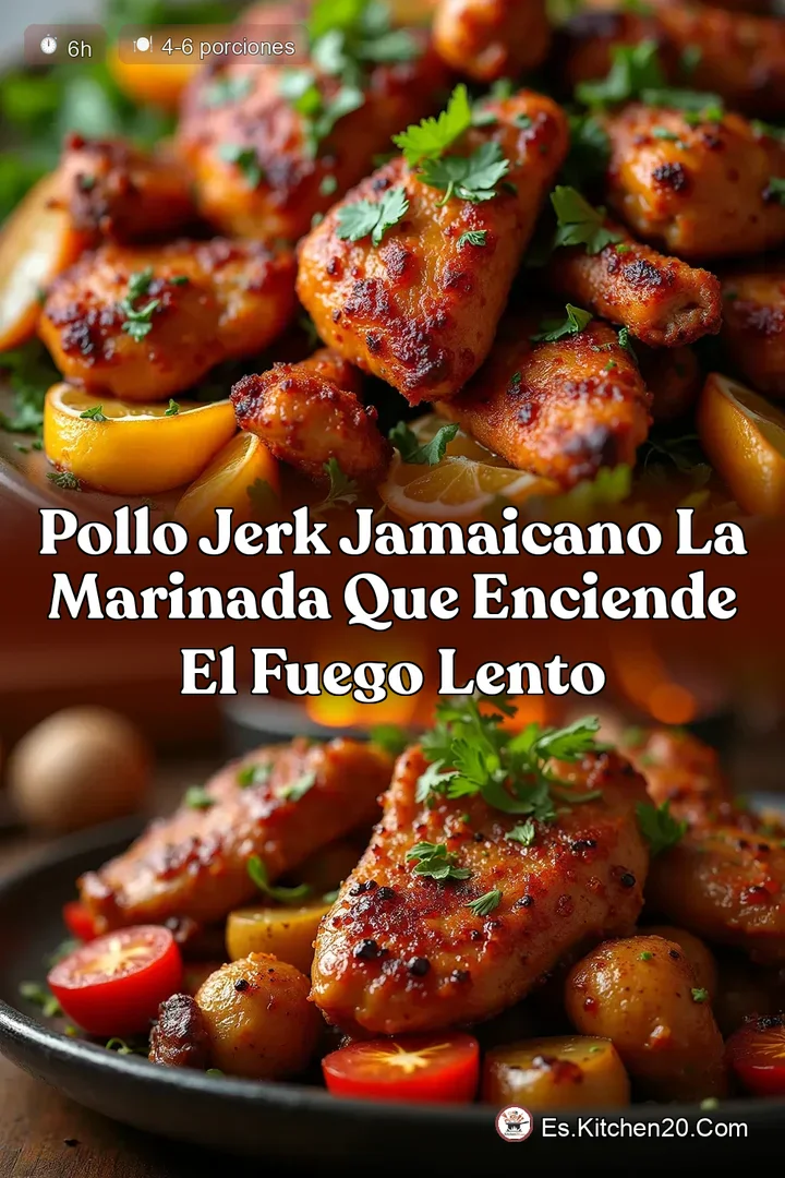 Pollo Jerk Jamaicano La Marinada que Enciende el Fuego Lento