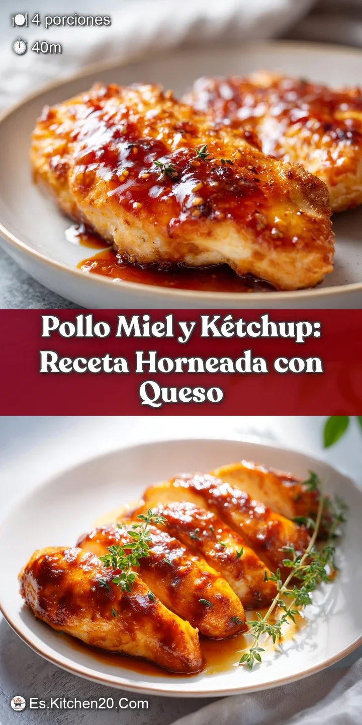 Close-up reveals the sticky, caramelized texture of the baked chicken, the vibrant glaze catching the light, promising a s...