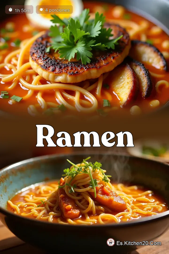 Receta Ramen Picante Casero Caldo Umami con Pasta de Chile - es.kitchen20.com