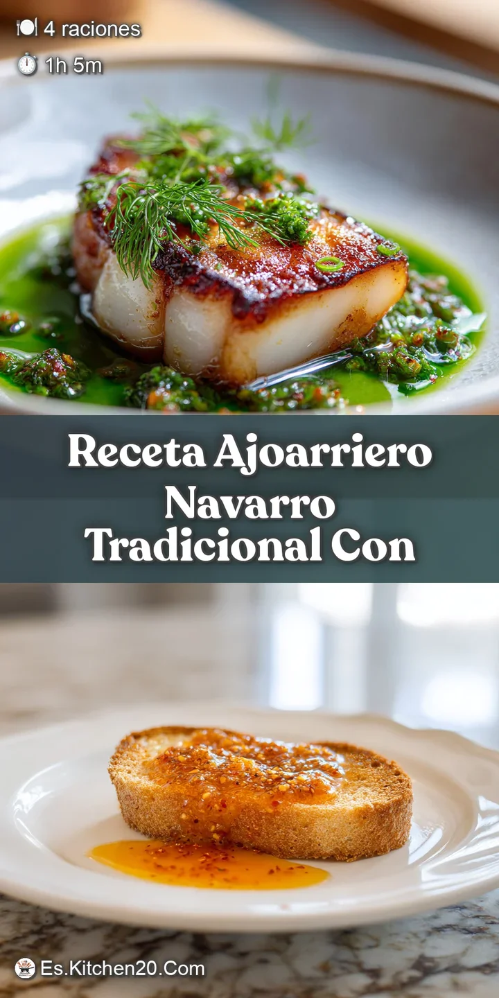 Close-up of the hearty Ajoarriero, highlighting the stew's flaky cod, tender peppers, and the aromatic, slightly oily sheen.