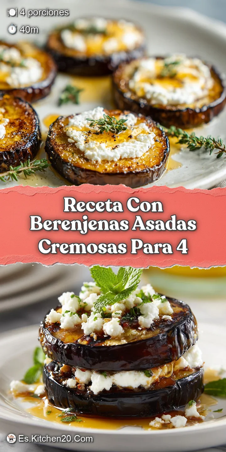 Close-up reveals the soft, smoky texture of the roasted eggplant, its deep purple skin speckled with herbs. An irresistibl...