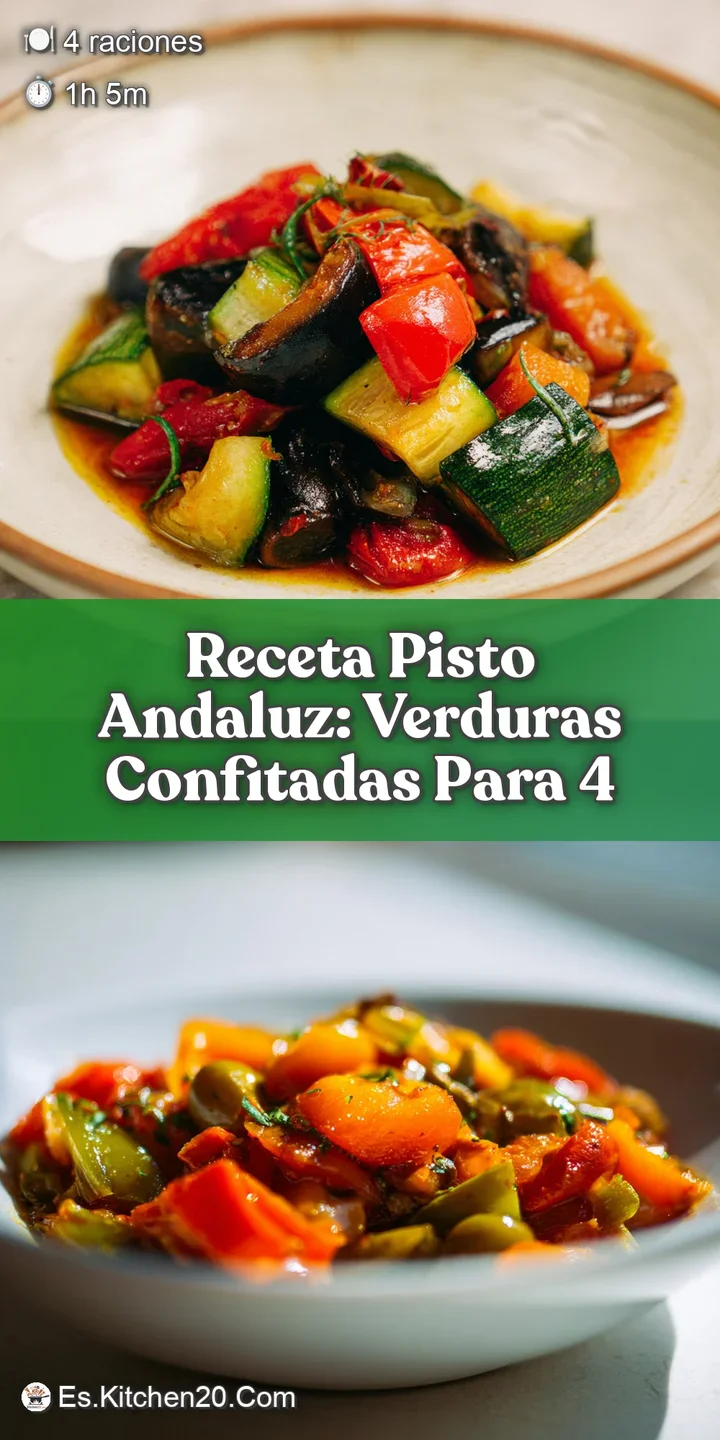 Close-up of Pisto Andaluz, showcasing the vibrant medley of textures: soft tomatoes, crisp peppers, and tender zucchini.