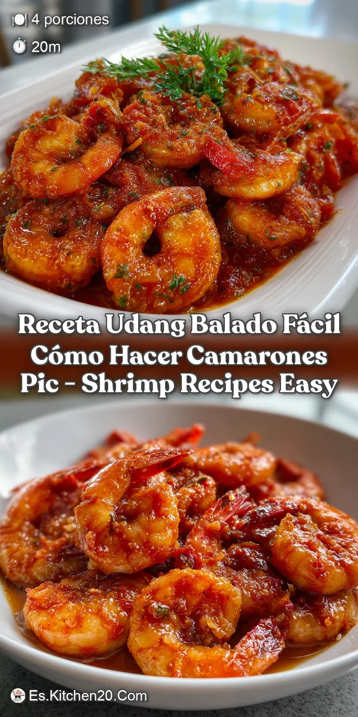 Receta Udang Balado f&aacute;cil C&oacute;mo hacer Camarones Pic - Shrimp Recipes Easy