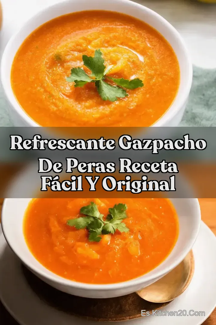 Refrescante Gazpacho de Peras Receta F&aacute;cil y Original