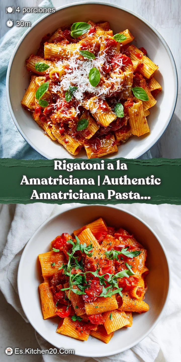 Close-up of perfectly cooked rigatoni with glistening sauce and savory pancetta, a hint of steam rising.