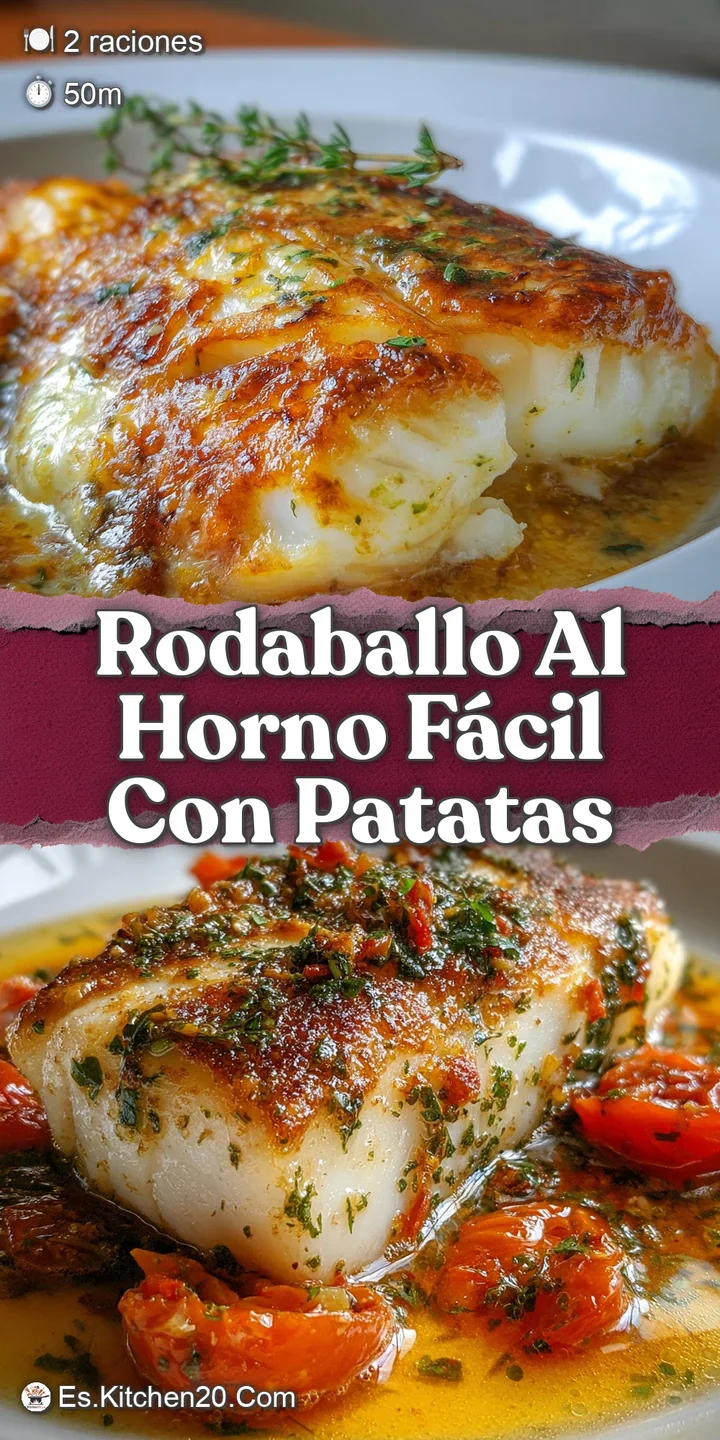 Close-up of moist, white turbot glistening with olive oil, next to perfectly roasted potatoes with crispy skins.