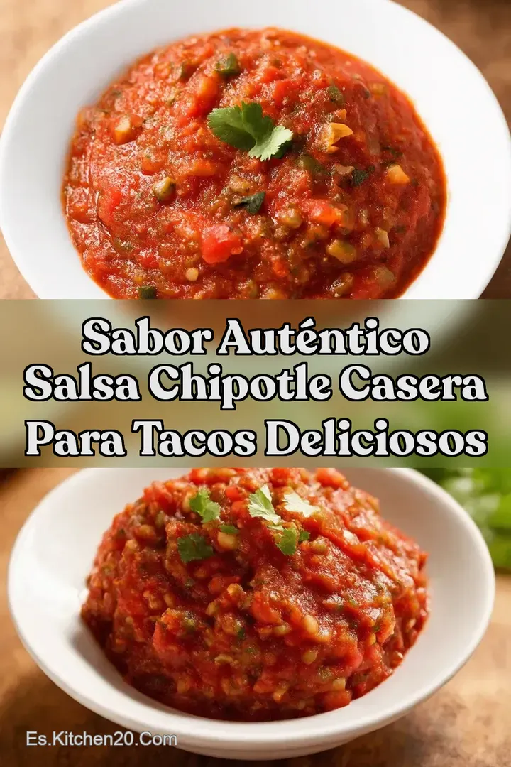 Sabor Aut&eacute;ntico Salsa Chipotle Casera para Tacos Deliciosos