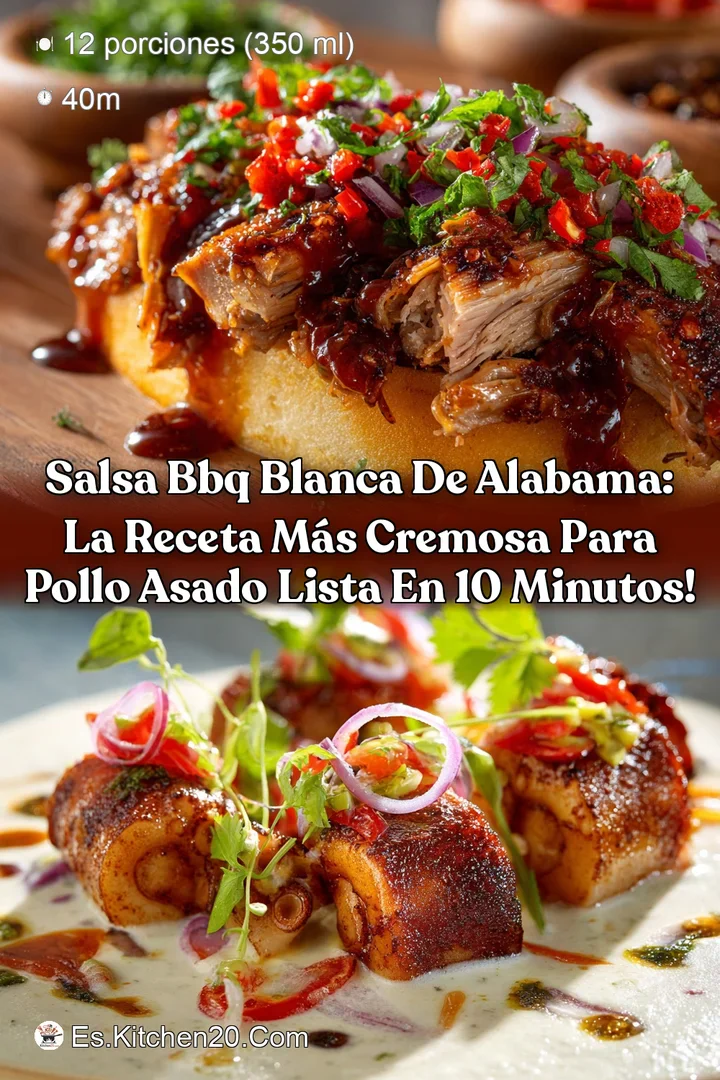 Salsa BBQ Blanca de Alabama: La Receta M&aacute;s Cremosa para Pollo Asado Lista en 10 Minutos!