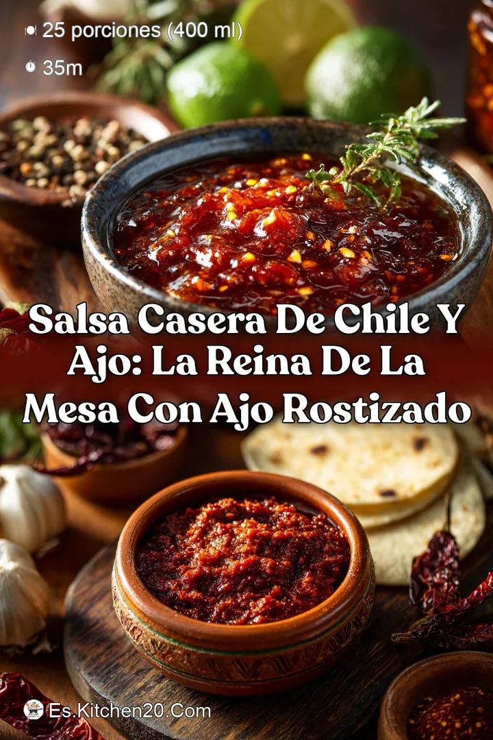 Salsa Casera de Chile y Ajo: La Reina de la Mesa con Ajo Rostizado