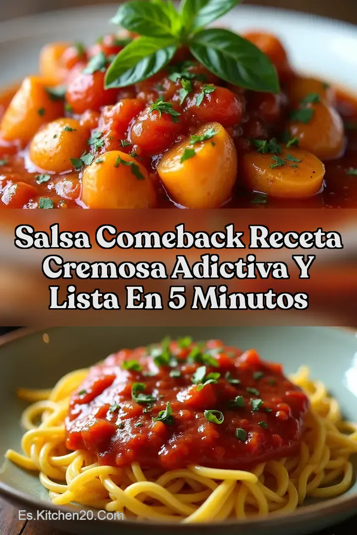Salsa Comeback Receta Cremosa Adictiva y Lista en 5 Minutos