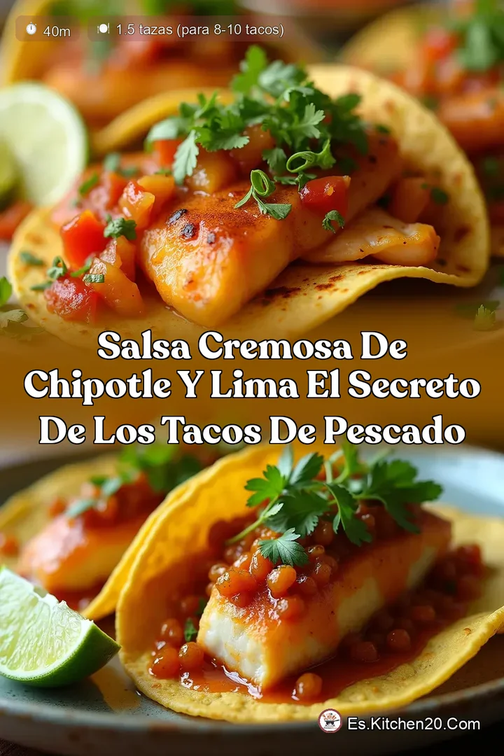 Salsa Cremosa de Chipotle y Lima El Secreto de los Tacos de Pescado