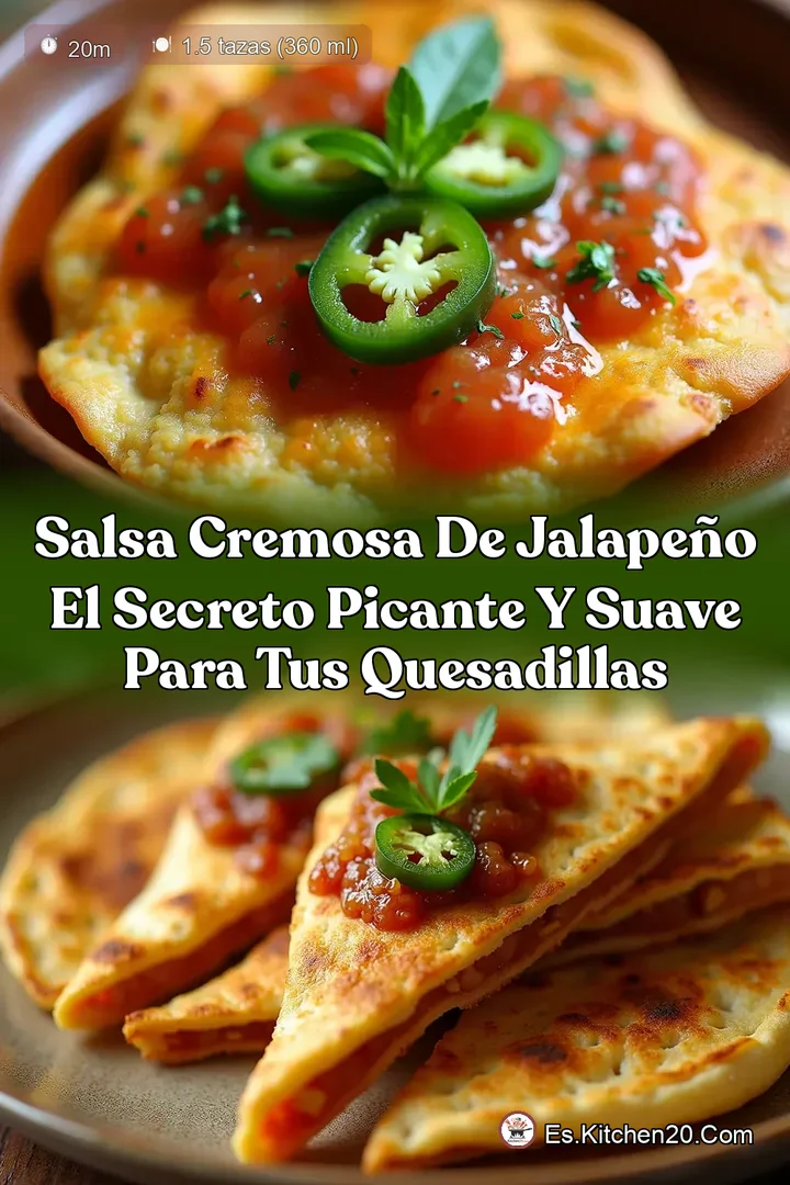 Salsa Cremosa de Jalape&ntilde;o El Secreto Picante y Suave para tus Quesadillas