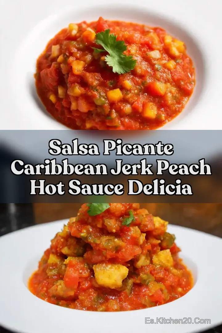 Salsa Picante Caribbean Jerk Peach Hot Sauce Delicia
