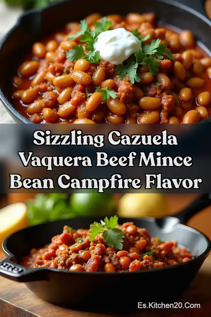 Sizzling Cazuela Vaquera Beef Mince Bean Campfire Flavor