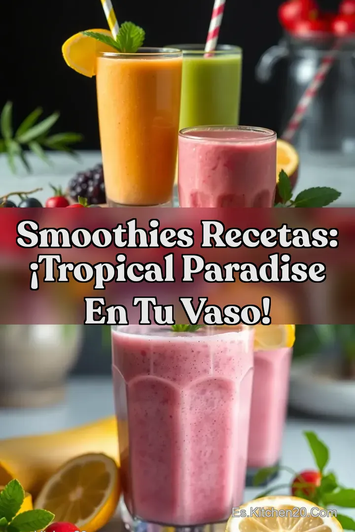 Smoothies Recetas: &iexcl;Tropical Paradise en tu Vaso!