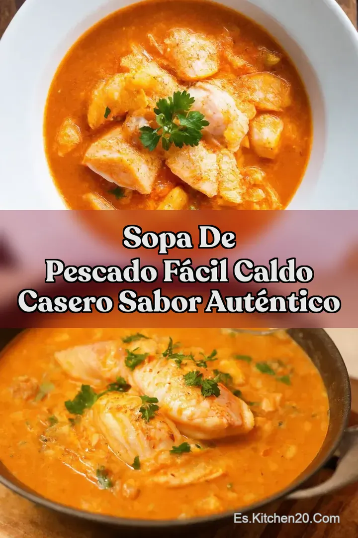 Sopa de Pescado F&aacute;cil Caldo Casero Sabor Aut&eacute;ntico
