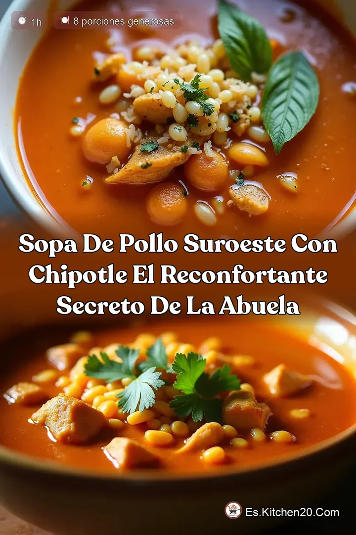 Sopa de Pollo Suroeste con Chipotle El Reconfortante Secreto de la Abuela