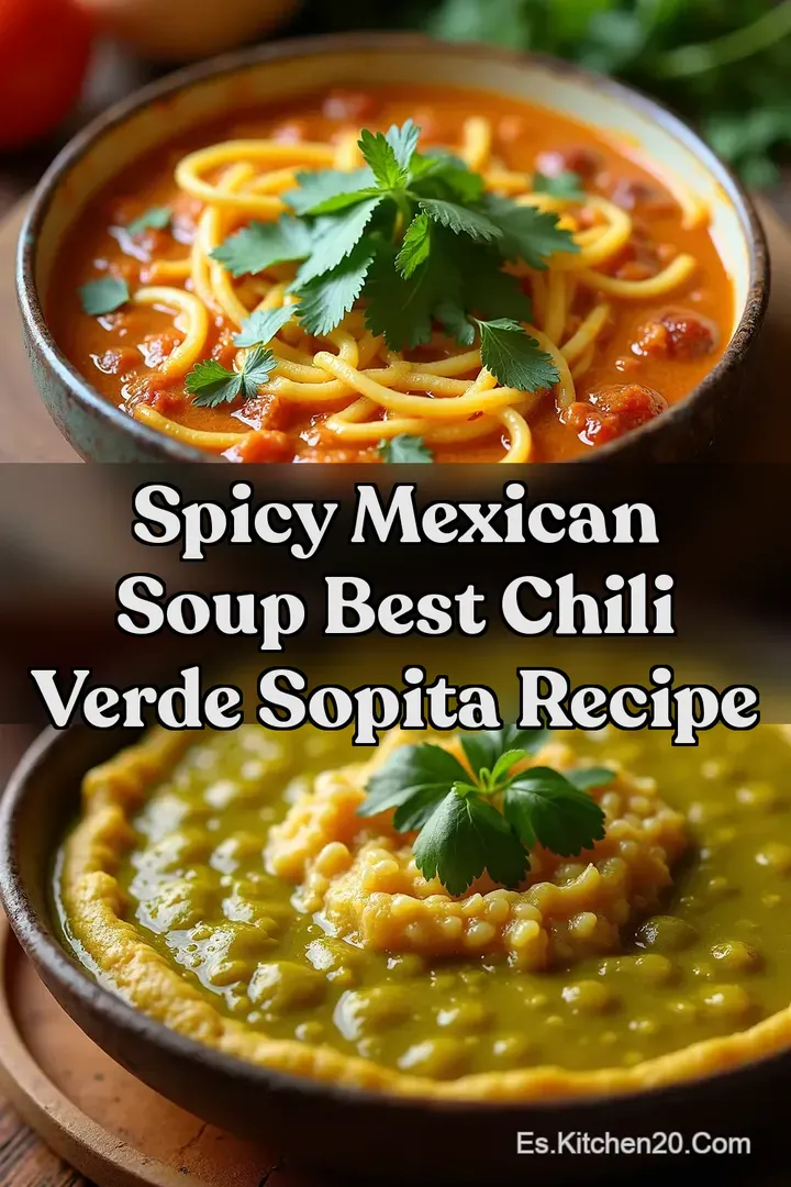 Spicy Mexican Soup Best Chili Verde Sopita Recipe