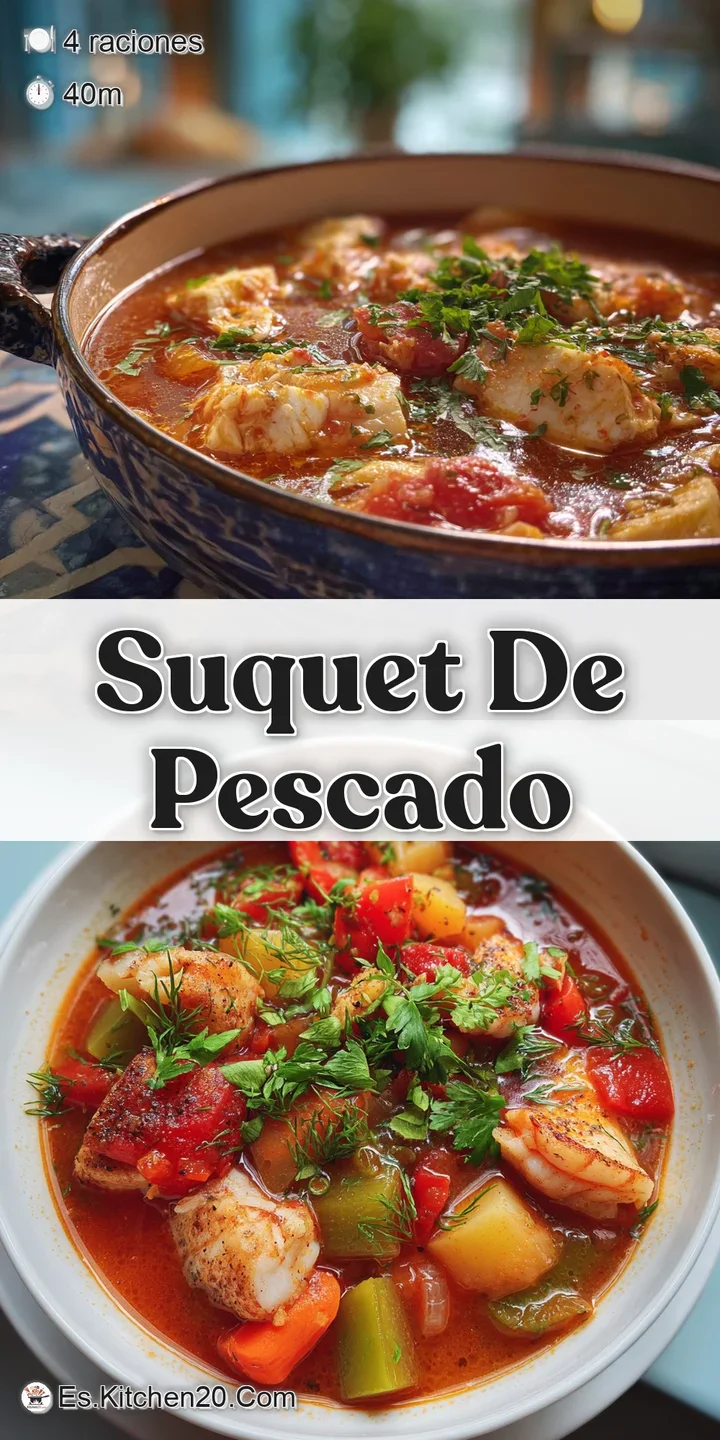 Close-up of glistening seafood stew. Saffron broth coats tender fish and shellfish, promising a rich, briny taste.