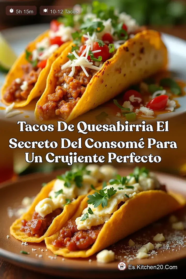 Tacos de Quesabirria El Secreto del Consom&eacute; para un Crujiente Perfecto