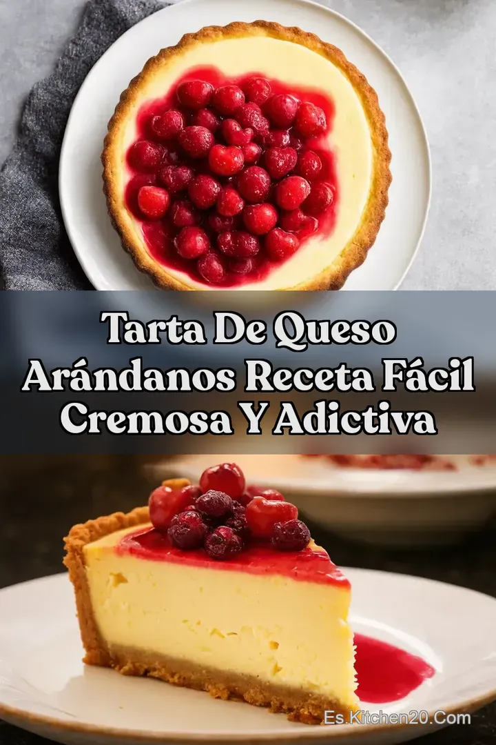 Tarta de Queso Ar&aacute;ndanos Receta F&aacute;cil Cremosa y Adictiva