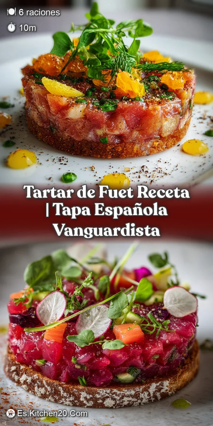 Close-up of glistening diced fuet, highlighting the rich marbling and vibrant herbs, promising a savory and flavorful expe...