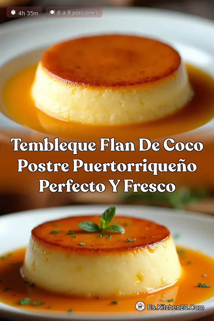 Tembleque Flan de Coco Postre Puertorrique&ntilde;o Perfecto y Fresco