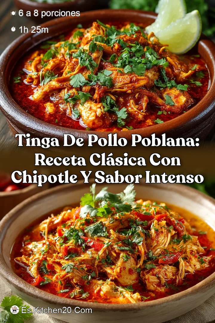 Tinga de Pollo Poblana: Receta Cl&aacute;sica con Chipotle y Sabor Intenso