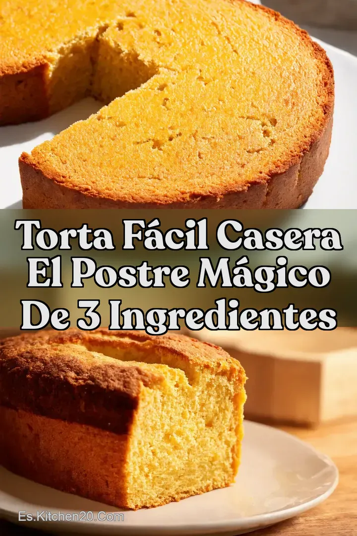 Torta F&aacute;cil Casera El Postre M&aacute;gico de 3 Ingredientes