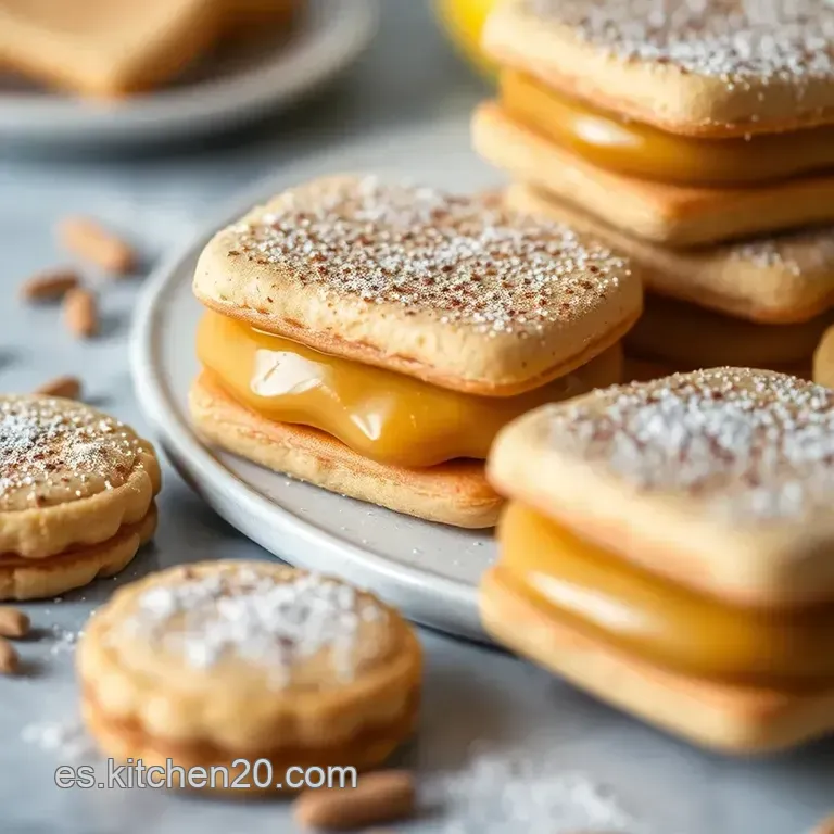 Alfajores Rellenos De Crema De Man&iacute; Con Chocolate presentation