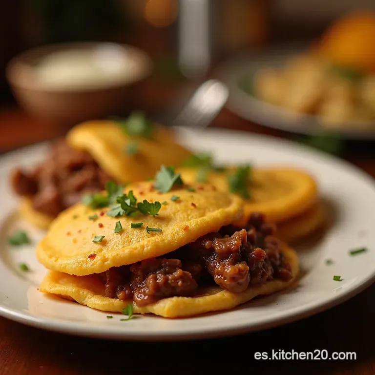 Arepas Rellenas Con Carne Molida presentation